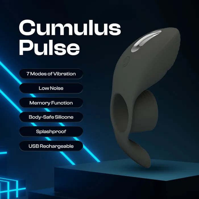 Cumulus Pulse Male Vibrating Cock Ring FRISKY BUSINESS SG Male Sex Toys