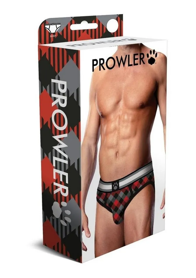 Prowler Vibrators Prowler Tartan 1 Brief Md BlkRed Fu23