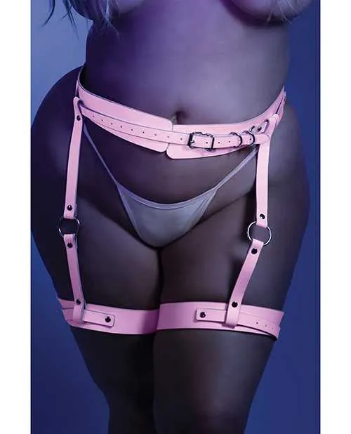 Dildos Glow By Fantasy Lingerie Glow Strapped In Glow in the Dark Leg Harness Light Pink OS Dildos Glow By Fantasy Lingerie Glow Strapped In Glow in the Dark Leg Harness Light Pink OS