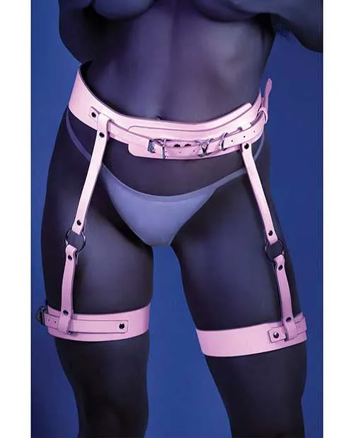 Dildos Glow By Fantasy Lingerie Glow Strapped In Glow in the Dark Leg Harness Light Pink OS Dildos Glow By Fantasy Lingerie Glow Strapped In Glow in the Dark Leg Harness Light Pink OS