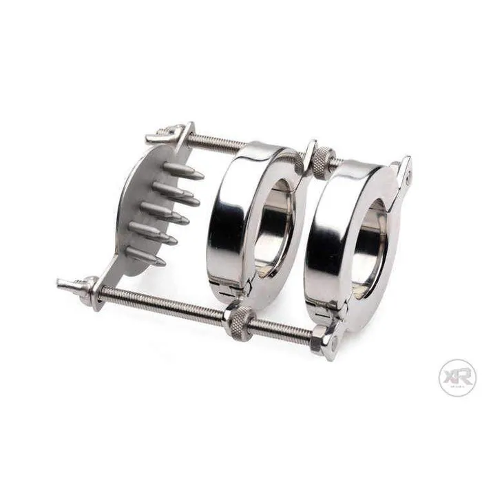 Male Sex Toys Stainless Steel Spiked CBT Ball Stretcher and Crusher Master Series