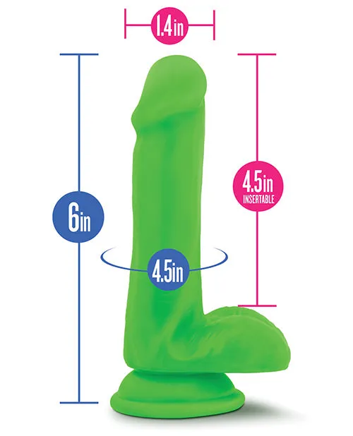 Neo Dual Density Dildo with Balls 6in Neon Green Neo Female Sex Toys Neo Dual Density Dildo with Balls 6in Neon Green Neo Female Sex Toys