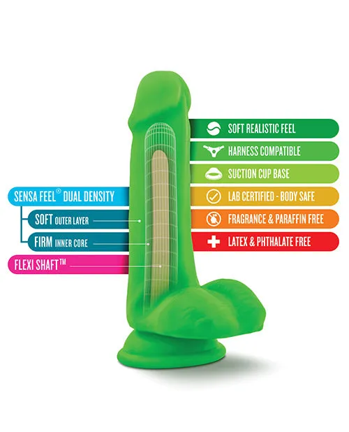 Neo Dual Density Dildo with Balls 6in Neon Green Neo Female Sex Toys Neo Dual Density Dildo with Balls 6in Neon Green Neo Female Sex Toys