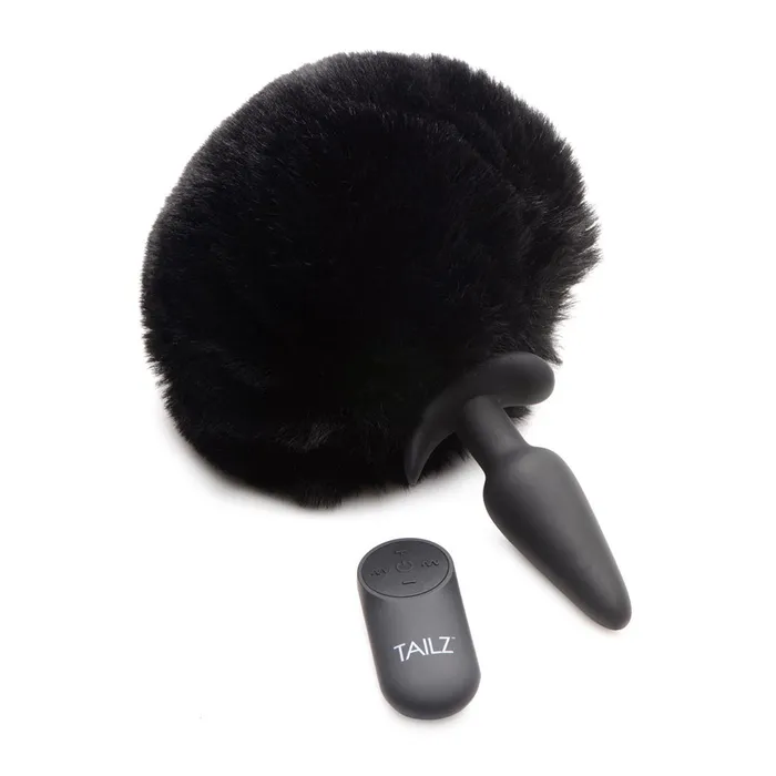 Tailz Male Sex Toys Large Vibrating Anal Plug with Interchangeable Bunny Tail