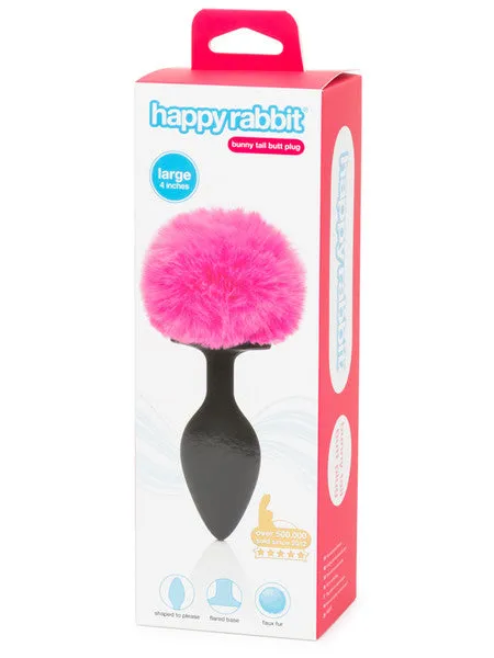 Lovehoney Anal Happy Rabbit Non Vibrating Butt Plug Large BlackPink