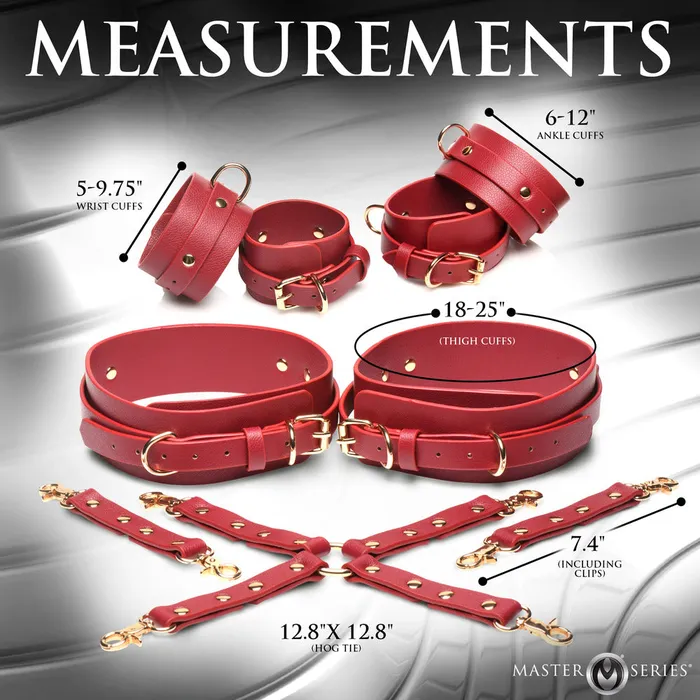 Male Sex Toys Master Series Thigh Wrist Ankle Hog Tie Restraints XR Brands