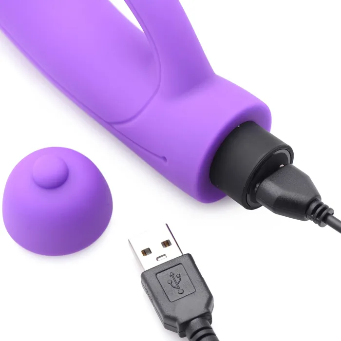 Curve Toys Vibrators 7X Lil Smoothie Mini Silicone Rabbit Vibe Violet