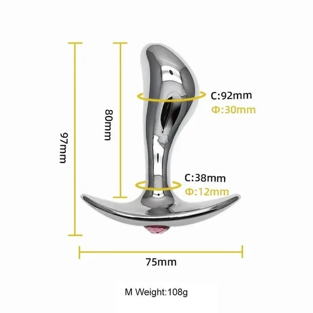 Male Sex Toys PlugLust Stainless Steel Anal Plug Prostate Massage