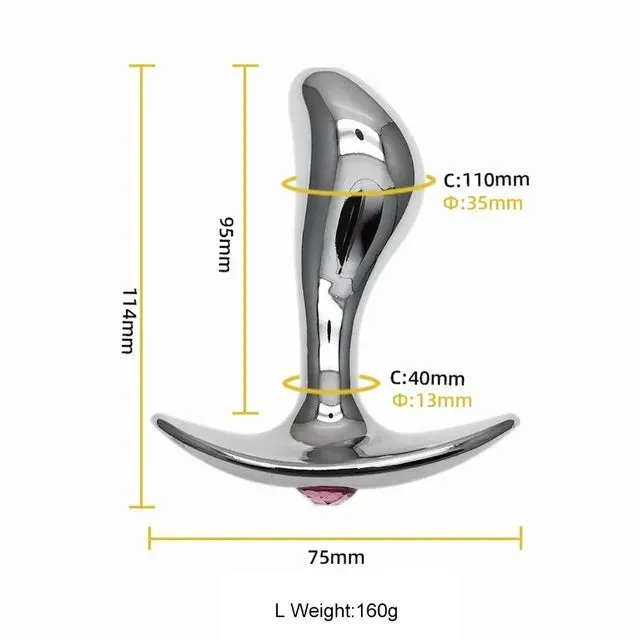 Male Sex Toys PlugLust Stainless Steel Anal Plug Prostate Massage