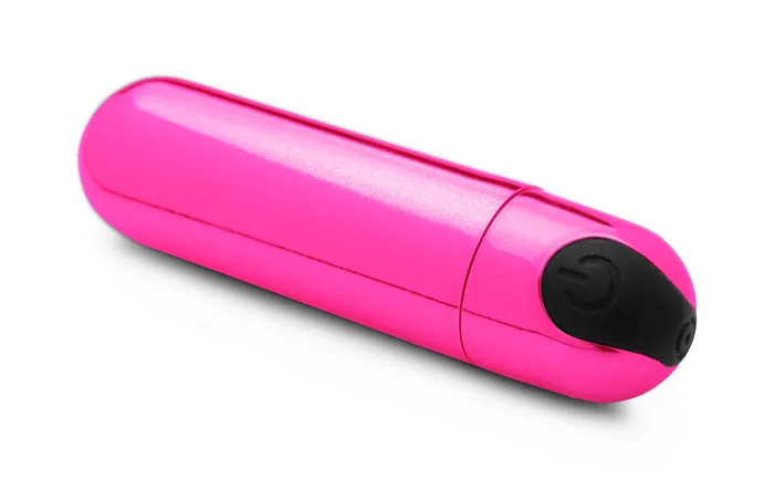 XR Brands 10X Rechargeable Vibrating Metallic Bullet Pink Vibrators